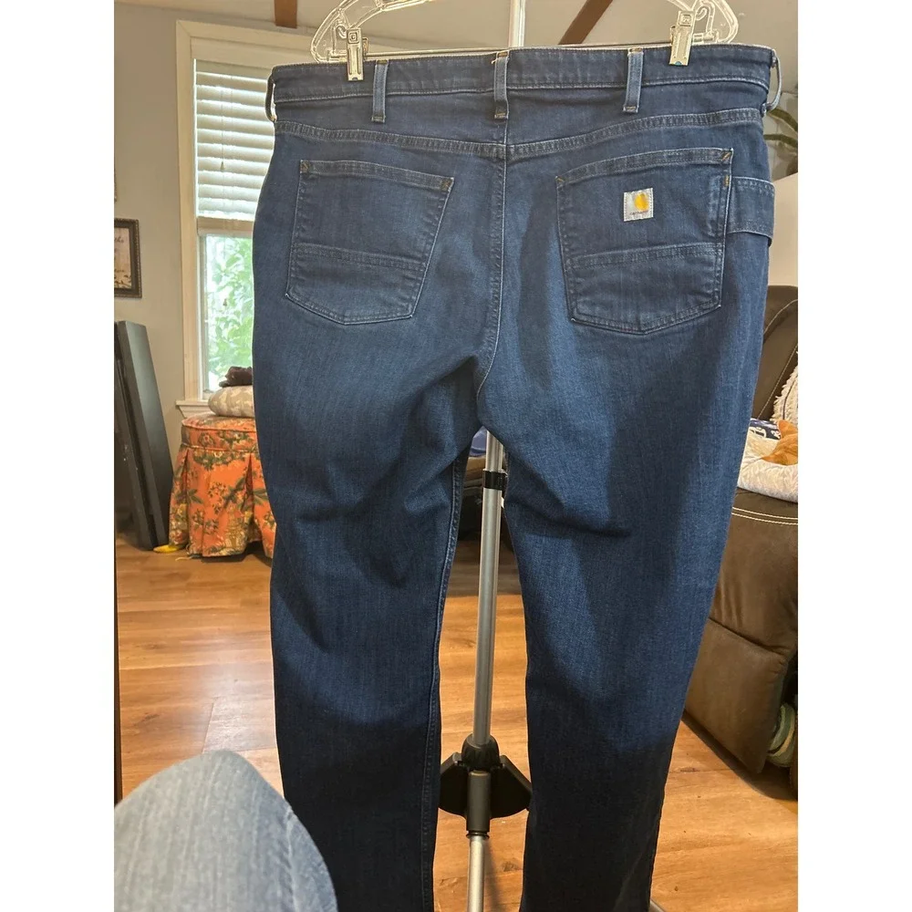 Carhartt Relaxed Fit Dark Wash Straight Leg Denim‎ Jeans Women Size 18 Regular